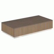 Podium pour mannequins Vertigo T01 MDF naturel et noyer foncé 120x60x25cm