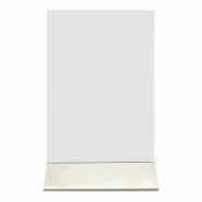Porte affiche A6 en "L" acrylique transparent + socle en aluminium 10.5x16.5 cm Porte affiche A6 en "L" acrylique transparent + socle en aluminium 10.5x16.5 cm