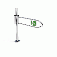 Portillon magasin Issue de Secours - mécanique - ouverture 90° - acier chromé Portillon magasin Issue de Secours - mécanique - ouverture 90° - acier chromé