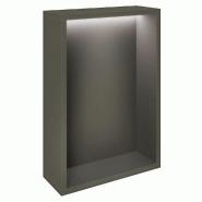 Présentoir Cage anthracite avec LED 38,4x14,5x56cm