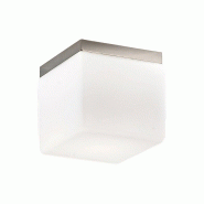 ROSSINI ILLUMINAZIONE Plafonnier Carré Anodisé Binnie Avec Verre Satiné E14 Ip20 20Cm - Groupe Rossini - Plafonnier Compact - blanc 3400-15