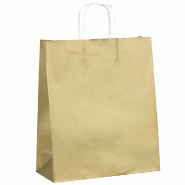 Sac kraft or poignées torsadées 35x14x40cm - par 100