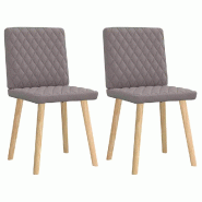 VidaXL Chaises à manger lot de 2 taupe tissu Modèle Élégia Élite - 4101127