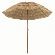 VidaXL Parasol de plage Naturel 255 x 255 x 255 cm Polyester et Acier Modèle Terrasse Upsilon Prime Plus - 42006677