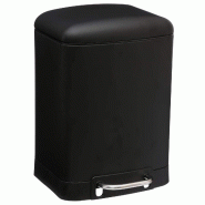 WellHome Exclusive S - Poubelle 6l conteneur noir - noir plastique polypropylène CH2483