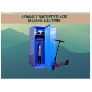 Armoire pour trottinettes avec recharge électrique