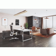 Bureau avec crédence - 200-cm,avec-positionnee-a-droite,sans_0