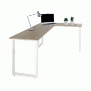 Bureau WORKSPACE BASIC I 165 x 120 cm Gris/Blanc hjh OFFICE - gris multi-matériau 830083