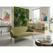 Canapé 2 places en tissu pieds métal Plaisance Columbia