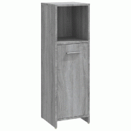 Helloshop26 - Armoire de bain pratique avec rangement spacieux 30 x 30 x 95 cm en bois d'ingénierie gris 02_0048525 - gris Bois massif 3000235325692