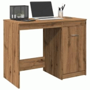 Helloshop26 - Bureau table poste de travail meuble d'ordinateur informatique étude chêne artisanal 100 x 50 x 76 cm bois 02_0023558 - 3000214383514 Helloshop26 - Bureau table poste de travail meuble d'ordinateur informatique étude chêne artisanal 100 x 50 x 76 cm bois 02_0023558 - 3000214383514