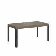 Itamoby Table Extensible Everyday 160/420X90 Cm Gris Tourterelle Avec Pieds Anthracite - beige multi-matériau VE160TAEVE420-TT-AN
