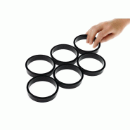 Lot de 6 cercles à tarte Exoglass Ø 80 mm | Matfer bourgeat