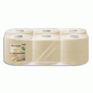 Lucart colis de 12 rouleaux papier toilette jumbo econatural havane, 2 plis, 750 feuilles, l180 mÈtres