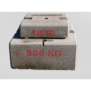 Masse 125 kg pour essai de palans et ponts roulants - 600 x 600 x 160mm - REF2220125