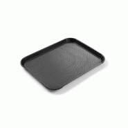Plateaux fastfood petit, HENDI, Noir, 265x345x(H)20mm - noir plastique polypropylène 878750