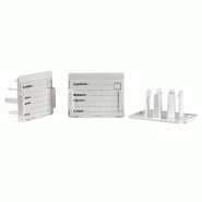 Porte étiquette bouteille Clipogoulo blanc 5,2x2,7x4,1cm - par 50+ 50 étiquettes