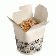 Pot à pâtes carton blanc décor District 500ml - par 1000