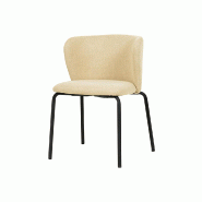 Break - Chaise empilable en tissu beige