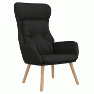 Chaise de relaxation Noir Tissu Modèle Orion Nordique - 341296