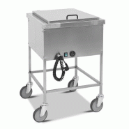 Chariot bain-marie avec couvercle 1x 1/1 GN - Metalcarrelli - thermostat réglable et robinet de vidange Chariot bain-marie avec couvercle 1x 1/1 GN - Metalcarrelli - thermostat réglable et robinet de vidange