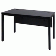 Décoshop26 - Bureau table d'ordinateur avec deux canaux de câbles réglables 120x60 cm MDF noir 04_0006051 - noir 3000261618331 Décoshop26 - Bureau table d'ordinateur avec deux canaux de câbles réglables 120x60 cm MDF noir 04_0006051 - noir 3000261618331