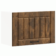 Helloshop26 - Armoire murale de cuisine design moderne grande capacité 60 x 31 x 40 cm en bois d'ingénierie chêne fumé 02_0050187 - verre 30002362