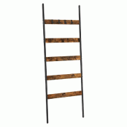 Helloshop26 - Étagère échelle inclinée porte-serviettes 5 niveaux largeur 65 cm cadre en acier pour couvertures serviettes foulards 12_0005747 - v