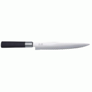 KAI Couteau à pain 23 cm - Wasabi Black - noir inox 6723B