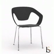 Lot de 4 sièges de collectivité Liner - Mobel Linea. - Noir_0