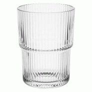 Lot de 6 gobelets empilables 440 ml en verre sodocalcique transparent, MAE