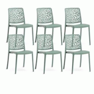 RATTATAN Set 6 Chaises Empilables en Polypropylène avec fibre de verre pour Jardin ou intérieur, hydrofuges et résistantes, design moderne - SOLE - RATTATAN Set 6 Chaises Empilables en Polypropylène avec fibre de verre pour Jardin ou intérieur, hydrofuges et résistantes, design moderne - SOLE -