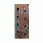 SIT Möbel Casier à vin mural | Pour 4 bouteilles | Bois de récupération coloré | Métal recyclé noir | L 33 x P 4 x H 80 cm - multicolore multi- SIT Möbel Casier à vin mural | Pour 4 bouteilles | Bois de récupération coloré | Métal recyclé noir | L 33 x P 4 x H 80 cm - multicolore multi-