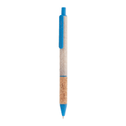 Stylo bille écologique en paille de blé avec grip en liège naturel - Encre bleue - Couleur bleu Stylo bille écologique en paille de blé avec grip en liège naturel - Encre bleue - Couleur bleu