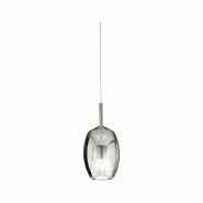 Suspension en verre borosilicate fumé miroir, câblage E27 inclus, diamètre 17 cm, hauteur 36,5 cm, câble de 300 cm - Perenz - blanc 8254 SP Suspension en verre borosilicate fumé miroir, câblage E27 inclus, diamètre 17 cm, hauteur 36,5 cm, câble de 300 cm - Perenz - blanc 8254 SP