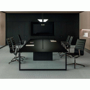 Table de réunion Brook - moderne - bois noir - grande taille - dimensions 360/400/440/480/520 x 124/164 cm - Plateau mélaminé 18 mm - Passage de câbles inclus - Garantie 3 ans Table de réunion Brook - moderne - bois noir - grande taille - dimensions 360/400/440/480/520 x 124/164 cm - Plateau mélaminé 18 mm - Passage de câbles inclus - Garantie 3 ans