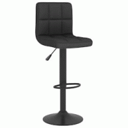 VidaXL Tabouret De Bar Noir Tissu - noir 334278 VidaXL Tabouret De Bar Noir Tissu - noir 334278