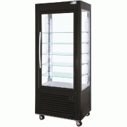 Vitrine 4 faces vitrées noire froid positif ventilé classe t3 tempé... - P4FA80P