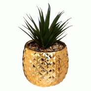 Atmosphera - Plante d'ananas artificielle avec pot en céramique 13x19cm - multicolore JJ1690