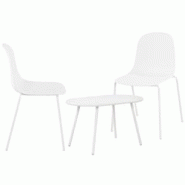 CLP Ensemble de 2 sièges Veldin Blanc - blanc plastique 326230 CLP Ensemble de 2 sièges Veldin Blanc - blanc plastique 326230