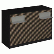Comptoir Vertigo H T01 dble nat. L150cm - 3 tab.Coulis. 6tab.Amovib - noir