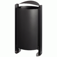 Corbeille ARKEA sur pied 40 à 100 Litres - Gris Manganèse_0