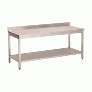 Gastro-Inox Table de travail avec fond et rebord en inox 1600x700x880mm - 7445908564576