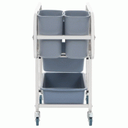 Gogarden Chariot de cuisine avec récipients en plastique 82x43,5x93 cm - 8719883571669