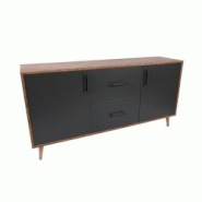 Krosi Decor Buffet 2 portes 2 tiroirs en aggloméré Cordoba Hanah Home - gris Bois manufacturé 854KLN3907 Krosi Decor Buffet 2 portes 2 tiroirs en aggloméré Cordoba Hanah Home - gris Bois manufacturé 854KLN3907