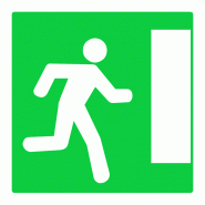 Panneau services issue de secours vers la droite CE30a - WP Signalisation - gamme Innov Panneau services issue de secours vers la droite CE30a - WP Signalisation - gamme Innov