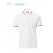 Polo de travail unisexe à manche courte en coton - FRANCE PAYPER - col tricolore et coutures renforcées_0