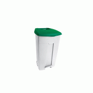 Poubelle a pedale contiplast 120l blanc/vert