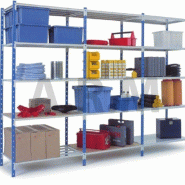 Rayonnage peint à tablettes tubulaires FLIP et tôlées FLICLASS