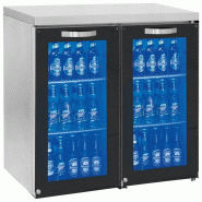 Réfrigérateur bar gauche avec 2 portes battantes en verre, 50/90 bouteilles 920x500x875 mm - VIRTUS - 0615402701488
